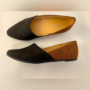 Market & Spruce Animal Print Pointed Flats, Size 5